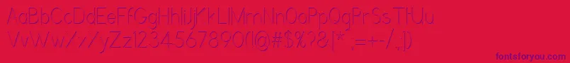 フォントGrutchgroteskshadedCondensedlight – 赤い背景に紫のフォント