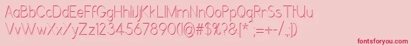 GrutchgroteskshadedCondensedlight Font – Red Fonts on Pink Background