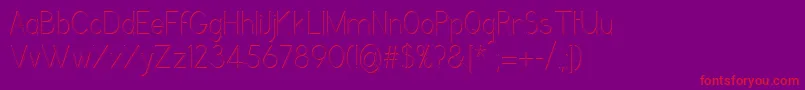 GrutchgroteskshadedCondensedlight Font – Red Fonts on Purple Background