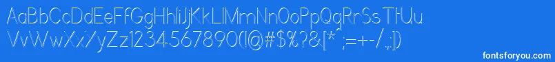 GrutchgroteskshadedCondensedlight Font – White Fonts on Blue Background