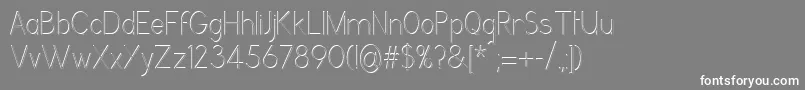 GrutchgroteskshadedCondensedlight Font – White Fonts on Gray Background