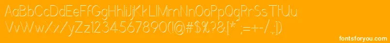 GrutchgroteskshadedCondensedlight Font – White Fonts on Orange Background