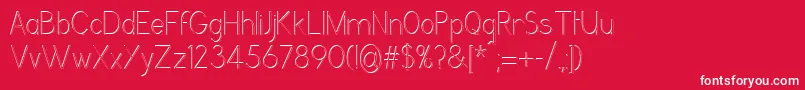 GrutchgroteskshadedCondensedlight Font – White Fonts on Red Background