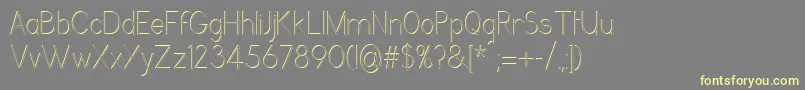 GrutchgroteskshadedCondensedlight Font – Yellow Fonts on Gray Background