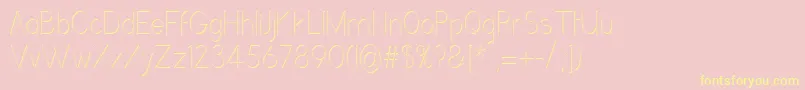 GrutchgroteskshadedCondensedlight Font – Yellow Fonts on Pink Background