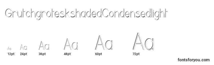 GrutchgroteskshadedCondensedlight Font Sizes
