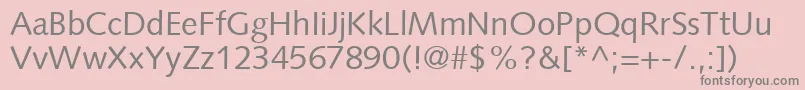 FacileSsi-fontti – harmaat kirjasimet vaaleanpunaisella taustalla