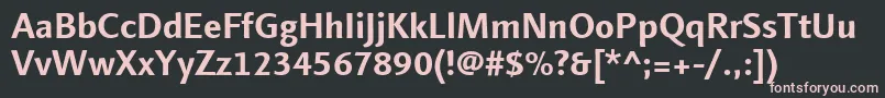 LinotypefinneganBold Font – Pink Fonts on Black Background