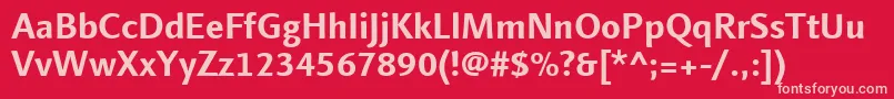 LinotypefinneganBold Font – Pink Fonts on Red Background