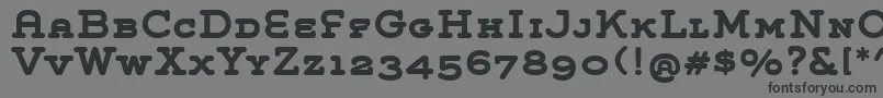 GroverSlabCapsBold Font – Black Fonts on Gray Background