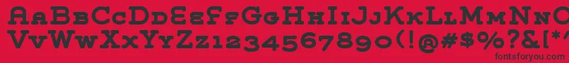 GroverSlabCapsBold Font – Black Fonts on Red Background