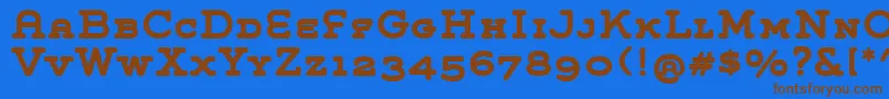 Police GroverSlabCapsBold – polices brunes sur fond bleu