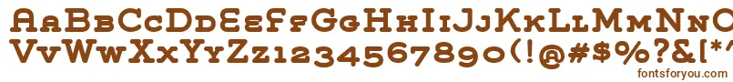 GroverSlabCapsBold Font – Brown Fonts on White Background