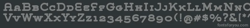 フォントGroverSlabCapsBold – 黒い背景に灰色の文字