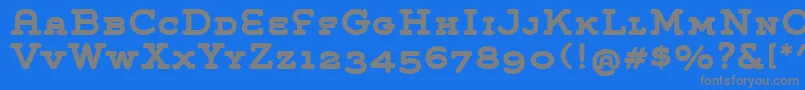 GroverSlabCapsBold Font – Gray Fonts on Blue Background