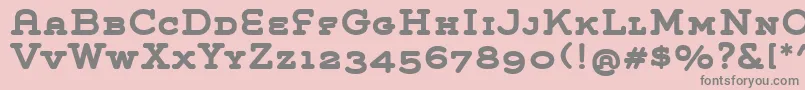 GroverSlabCapsBold Font – Gray Fonts on Pink Background