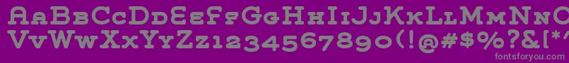 Weitere Informationen zur GroverSlabCapsBold-Schriftart GroverSlabCapsBold-Schriftart – Graue Schriften auf violettem Hintergrund