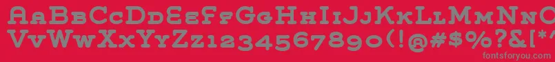 GroverSlabCapsBold Font – Gray Fonts on Red Background