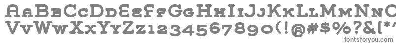 GroverSlabCapsBold-Schriftart – Graue Schriften auf weißem Hintergrund
