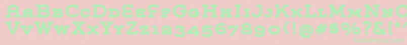 GroverSlabCapsBold Font – Green Fonts on Pink Background