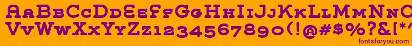 GroverSlabCapsBold Font – Purple Fonts on Orange Background