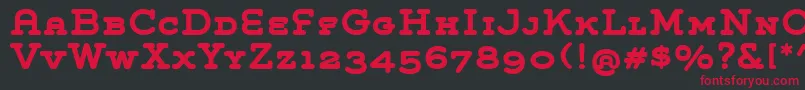 GroverSlabCapsBold Font – Red Fonts on Black Background