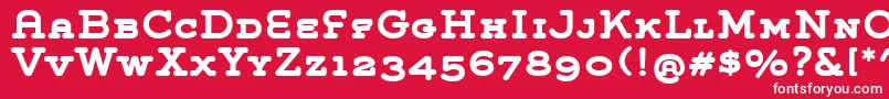 GroverSlabCapsBold Font – White Fonts on Red Background