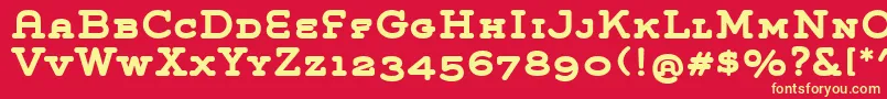 GroverSlabCapsBold Font – Yellow Fonts on Red Background