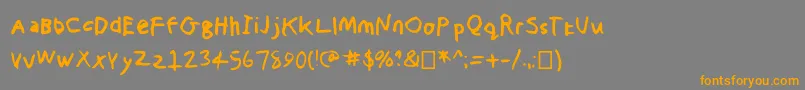 Thechristopherharvey Font – Orange Fonts on Gray Background