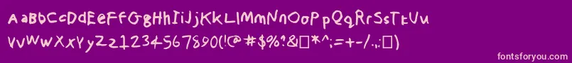 Thechristopherharvey Font – Pink Fonts on Purple Background