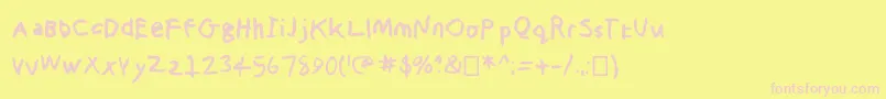 Thechristopherharvey Font – Pink Fonts on Yellow Background