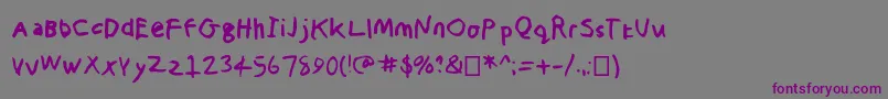 Thechristopherharvey Font – Purple Fonts on Gray Background