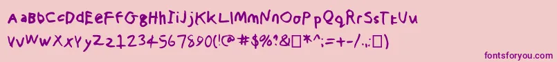 Thechristopherharvey Font – Purple Fonts on Pink Background