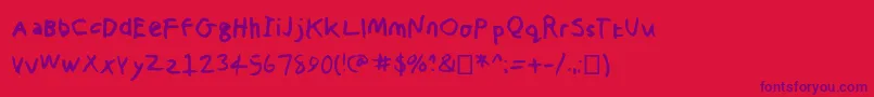 Thechristopherharvey Font – Purple Fonts on Red Background