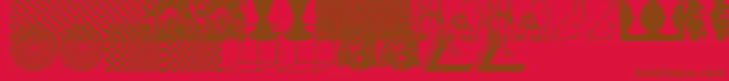Police EyeAmConfused – polices brunes sur fond rouge
