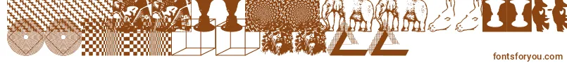 Шрифт EyeAmConfused – коричневые шрифты