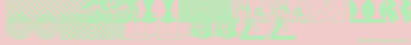 EyeAmConfused Font – Green Fonts on Pink Background