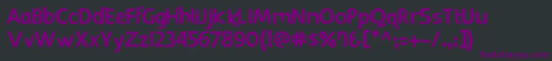 Шрифт Kakawatefont – фиолетовые шрифты на чёрном фоне