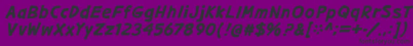 フォントGargleExBdIt – 紫の背景に黒い文字