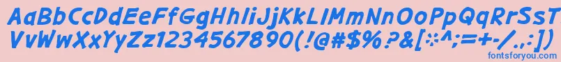 GargleExBdIt Font – Blue Fonts on Pink Background