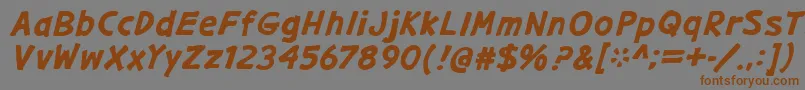GargleExBdIt Font – Brown Fonts on Gray Background