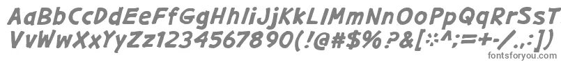 フォントGargleExBdIt – 白い背景に灰色の文字