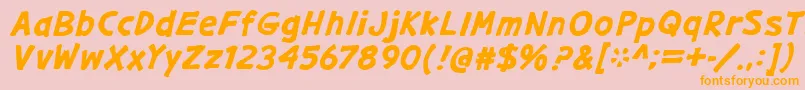 GargleExBdIt Font – Orange Fonts on Pink Background