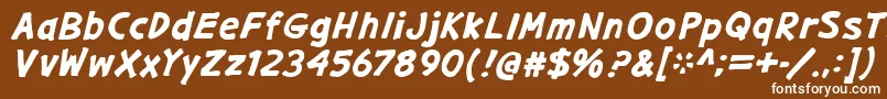 フォントGargleExBdIt – 茶色の背景に白い文字