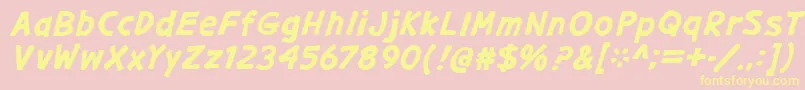 GargleExBdIt Font – Yellow Fonts on Pink Background