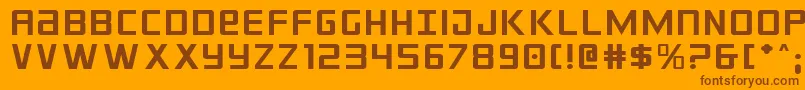 Crixusexp Font – Brown Fonts on Orange Background