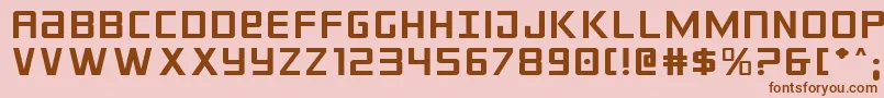 Crixusexp Font – Brown Fonts on Pink Background