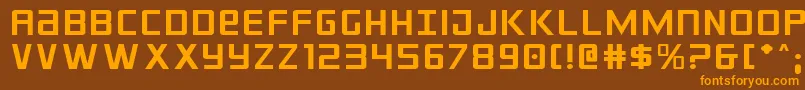 Crixusexp Font – Orange Fonts on Brown Background