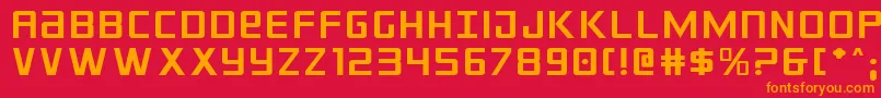 Crixusexp Font – Orange Fonts on Red Background