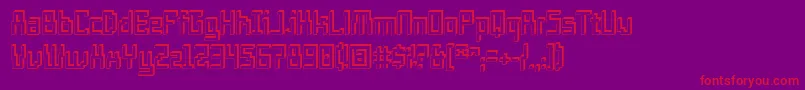 TemploSombra Font – Red Fonts on Purple Background